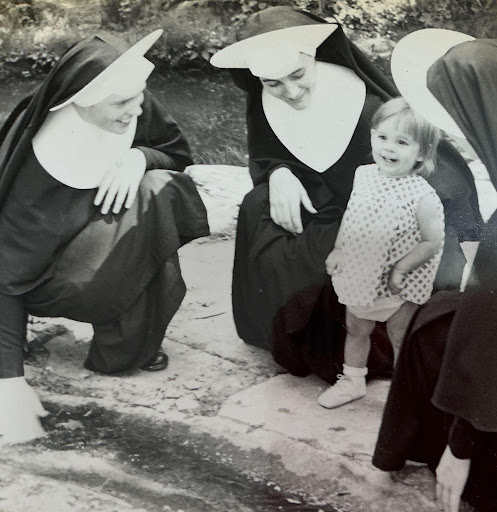 Sister Diane and other sisters bonding with youth and grand niece, Cathy Weble
