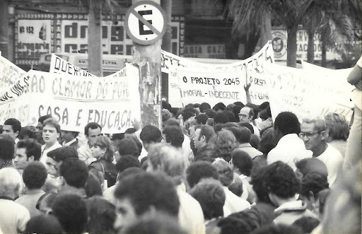 One of the many protests against the corrupt government in São Paulo that Sister Diane has attended