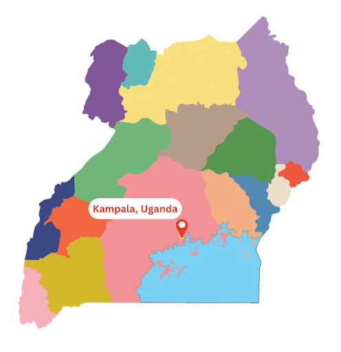 This map shows where Sister Semerita currently works